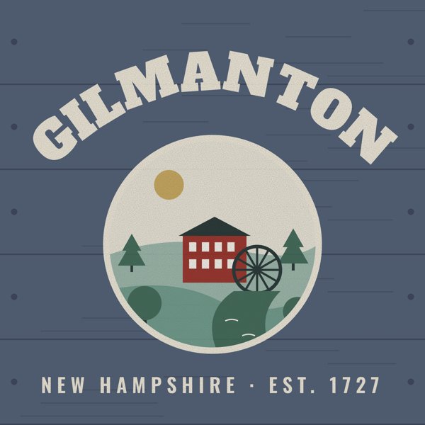 Gilmanton Hometown Wood Sign artwork detail