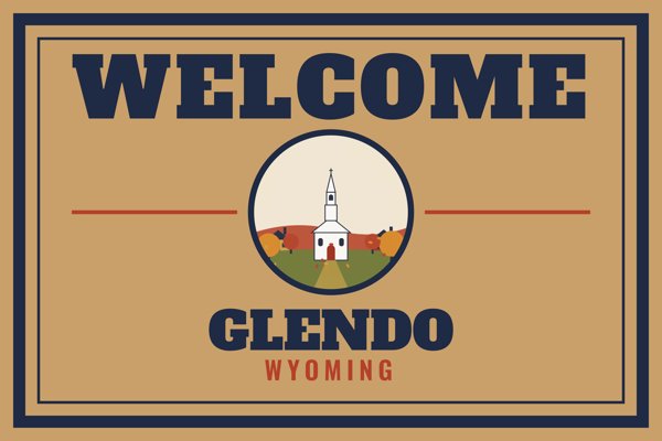 Glendo Welcome Doormat artwork detail