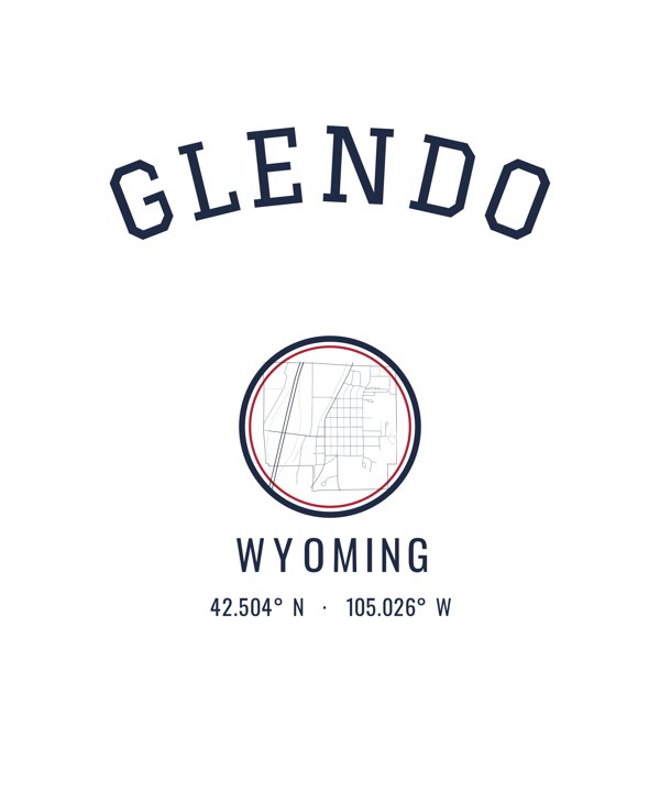 Glendo Hometown Ornament artwork detail