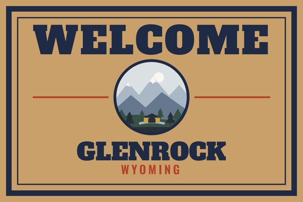 Glenrock Welcome Doormat artwork detail