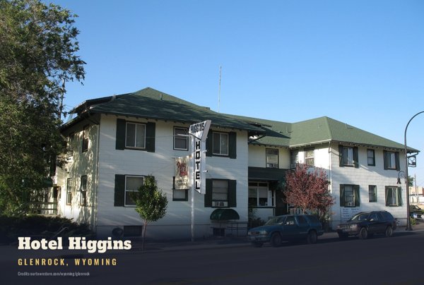 Glenrock Hotel Higgins Postcard artwork detail