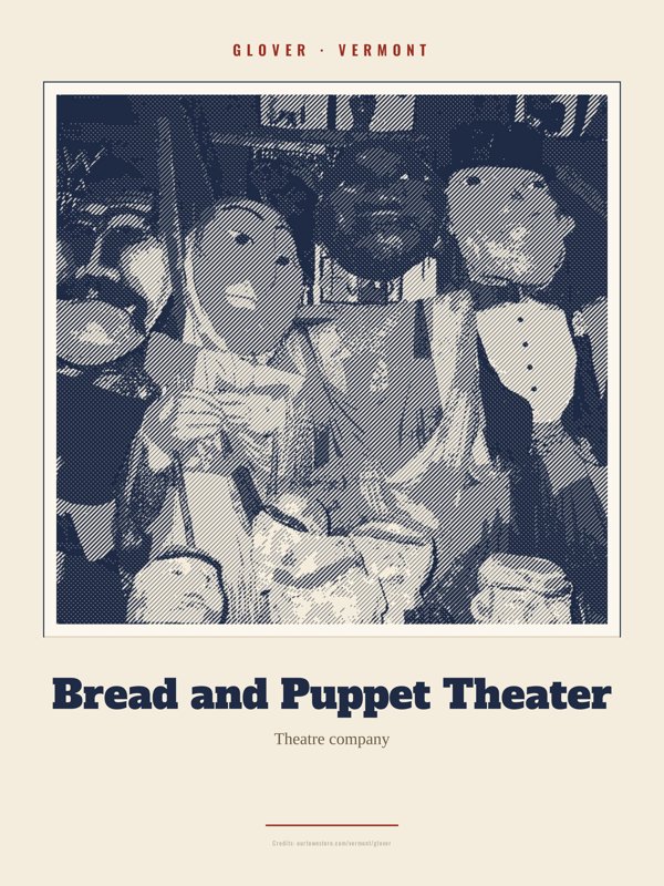 Glover Bread and Puppet Theater Landmark Print artwork detail
