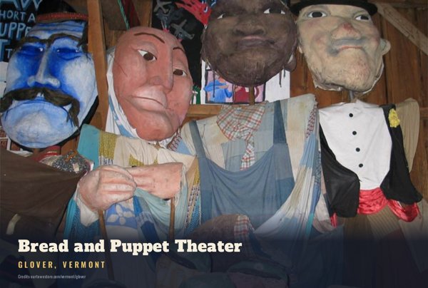 Glover Bread and Puppet Theater Postcard artwork detail