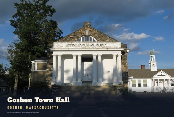 Goshen Goshen Town Hall Postcard artwork detail