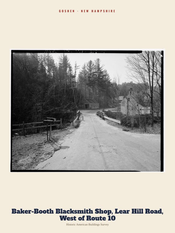 Goshen Baker-Booth Blacksmith Shop, Lear Hill Road, West of Route 10 Archive Print artwork detail