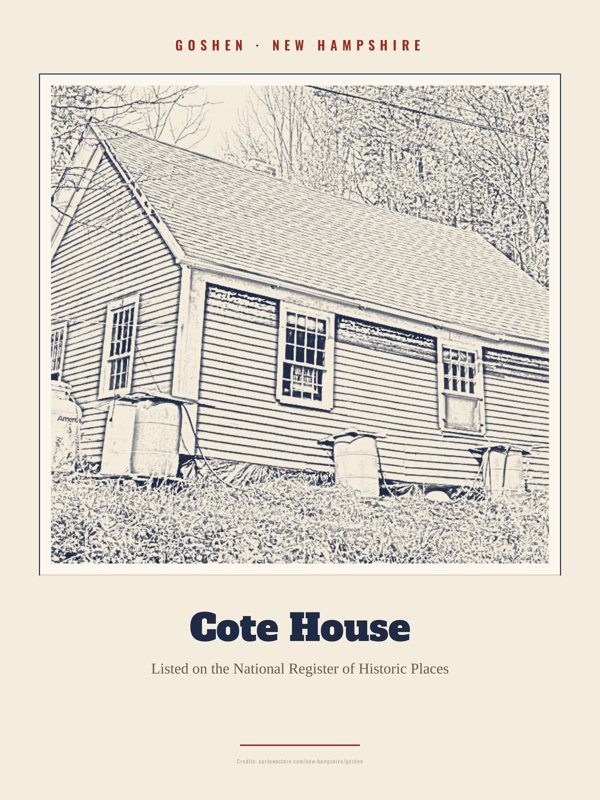 Goshen Cote House Landmark Print artwork detail