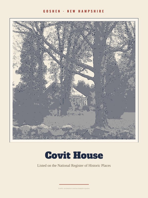 Goshen Covit House Landmark Print artwork detail