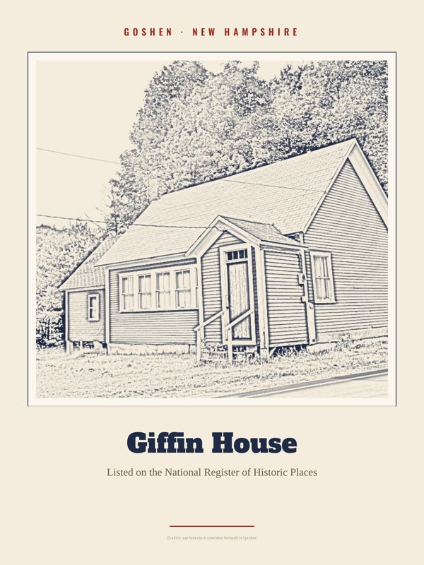 Goshen Giffin House Landmark Print artwork detail
