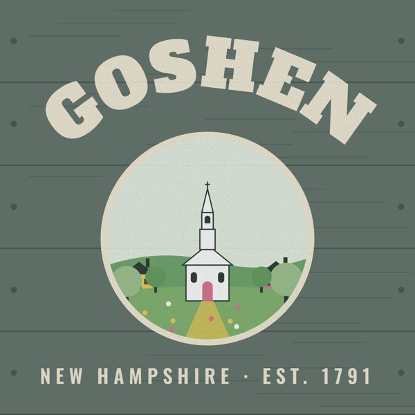 Goshen Hometown Wood Sign artwork detail