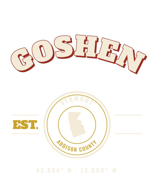 Goshen Est. Tee artwork detail