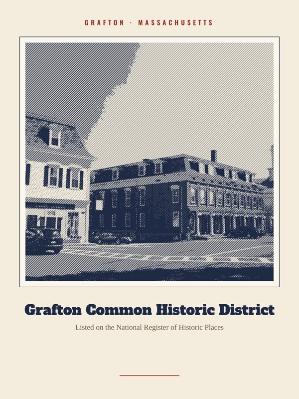 Grafton Grafton Common Historic District Landmark Print artwork detail