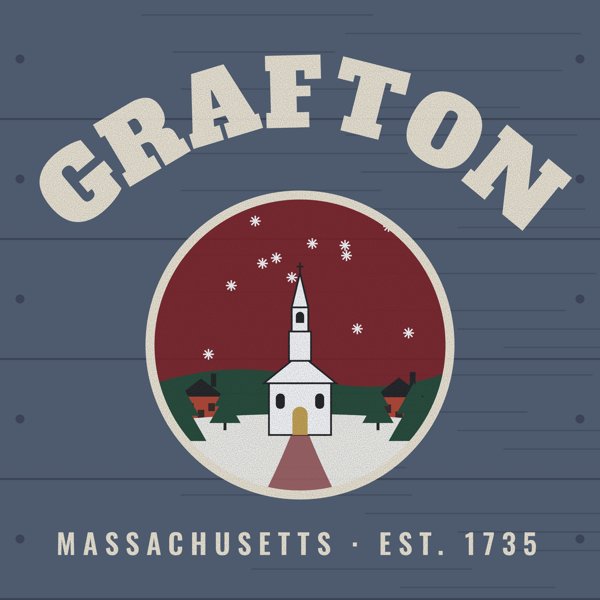 Grafton Hometown Wood Sign artwork detail