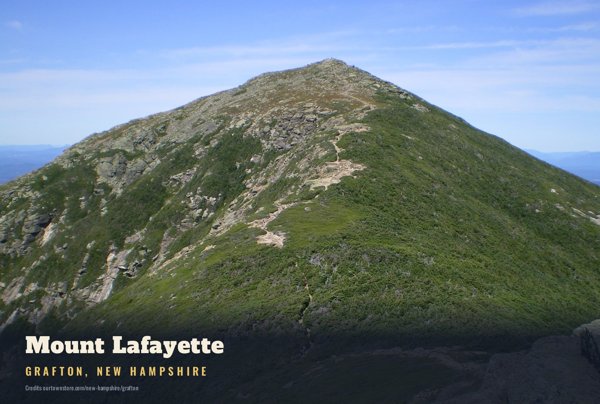 Grafton Mount Lafayette Postcard artwork detail