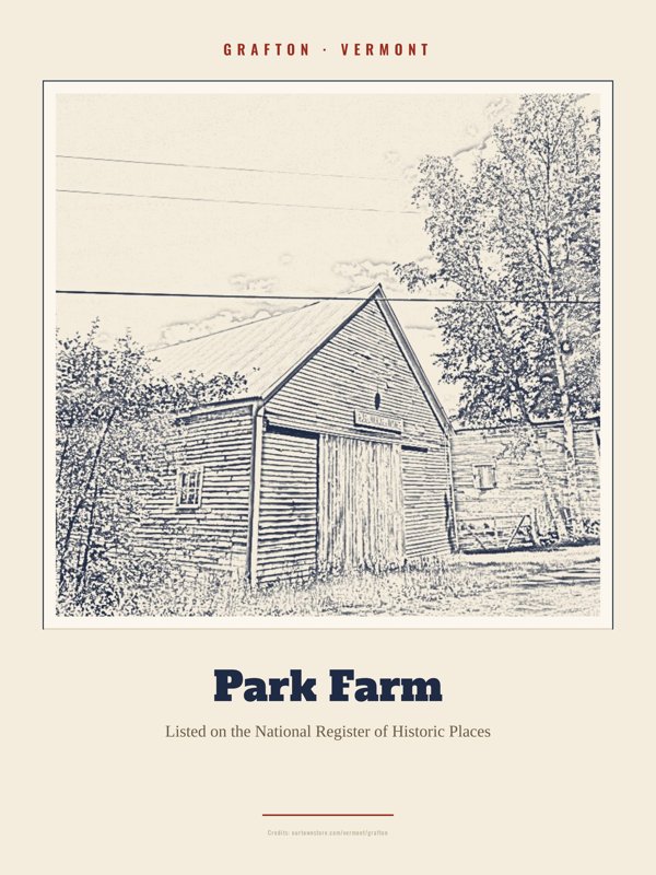 Grafton Park Farm Landmark Print artwork detail