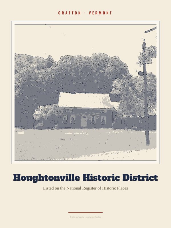 Grafton Houghtonville Historic District Landmark Print artwork detail
