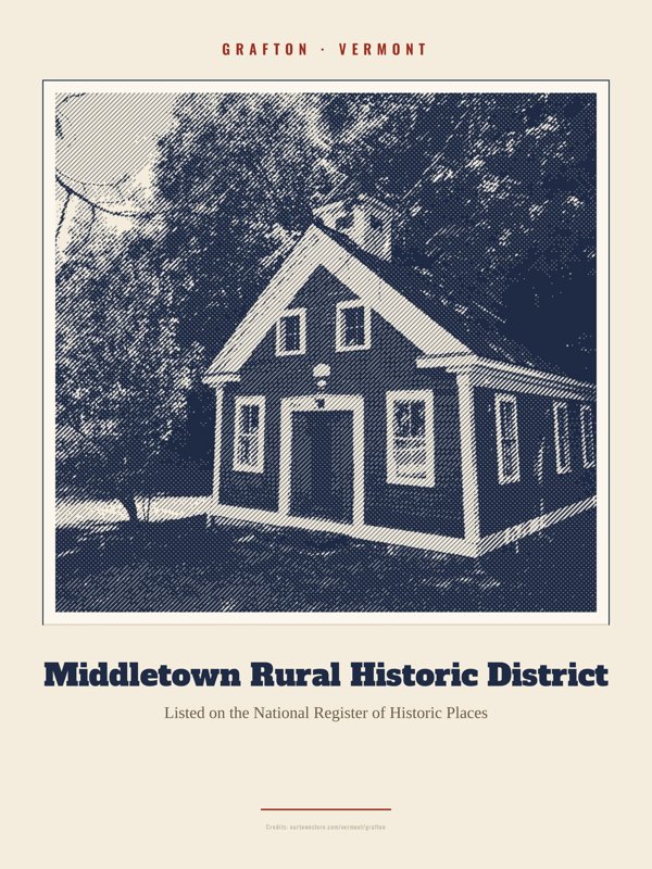 Grafton Middletown Rural Historic District Landmark Print artwork detail