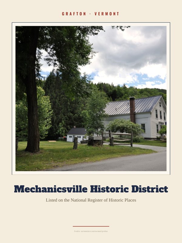 Grafton Mechanicsville Historic District Landmark Print artwork detail