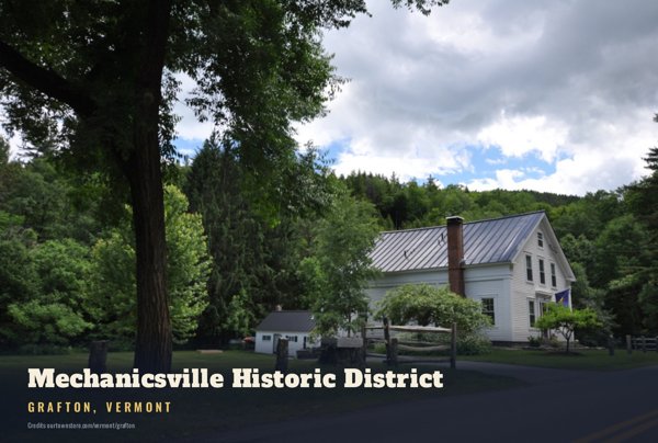 Grafton Mechanicsville Historic District Postcard artwork detail