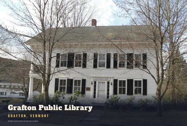 Grafton Grafton Public Library Postcard artwork detail