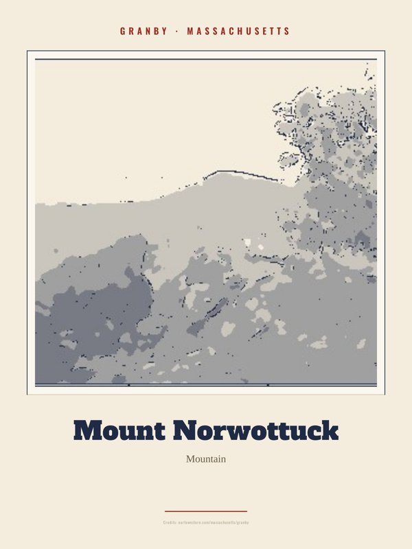 Granby Mount Norwottuck Landmark Print artwork detail