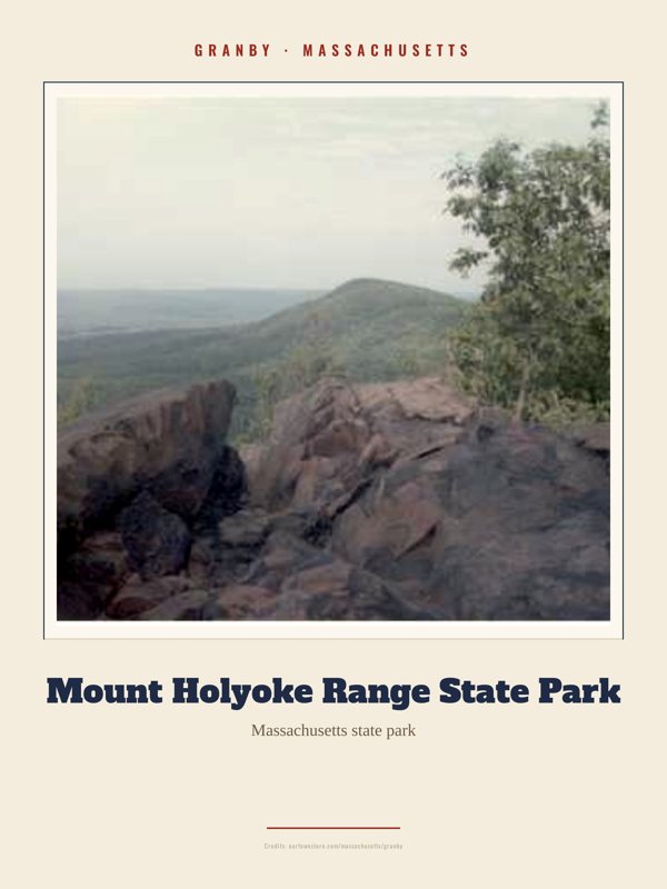 Granby Mount Holyoke Range State Park Landmark Print artwork detail