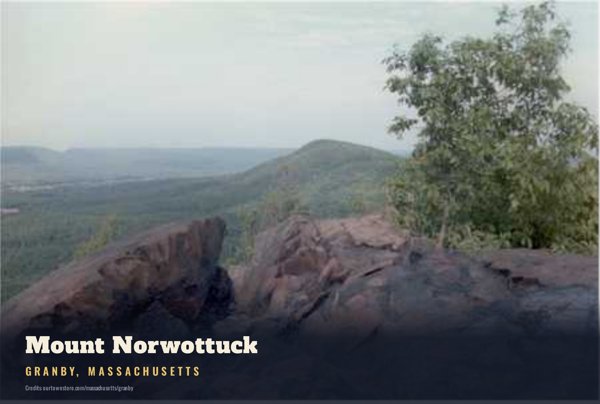 Granby Mount Norwottuck Postcard artwork detail