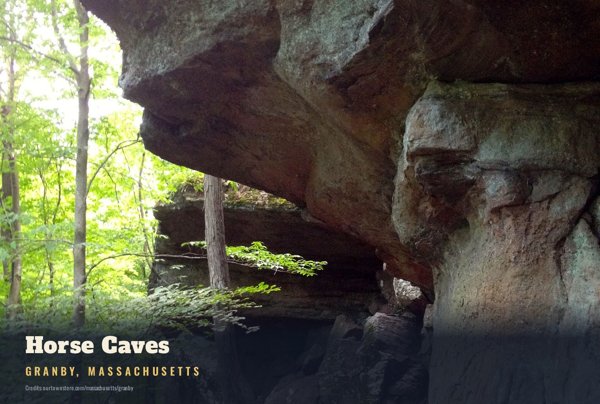 Granby Horse Caves Postcard artwork detail