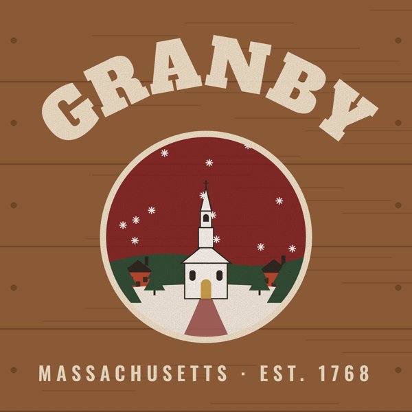 Granby Hometown Wood Sign artwork detail