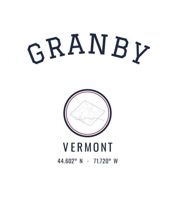 Granby Hometown Ornament artwork detail