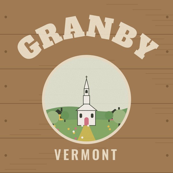 Granby Hometown Wood Sign artwork detail