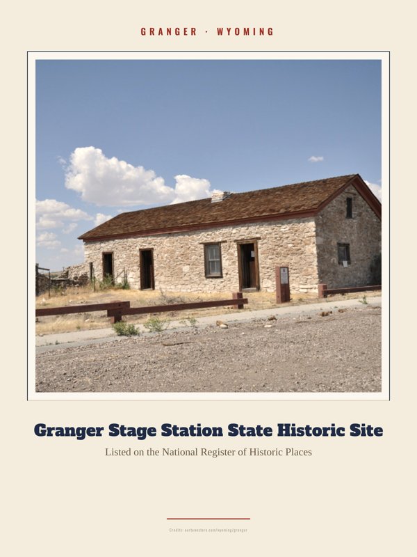 Granger Granger Stage Station State Historic Site Landmark Print artwork detail