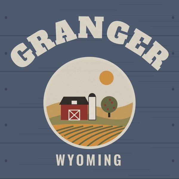 Granger Hometown Wood Sign artwork detail