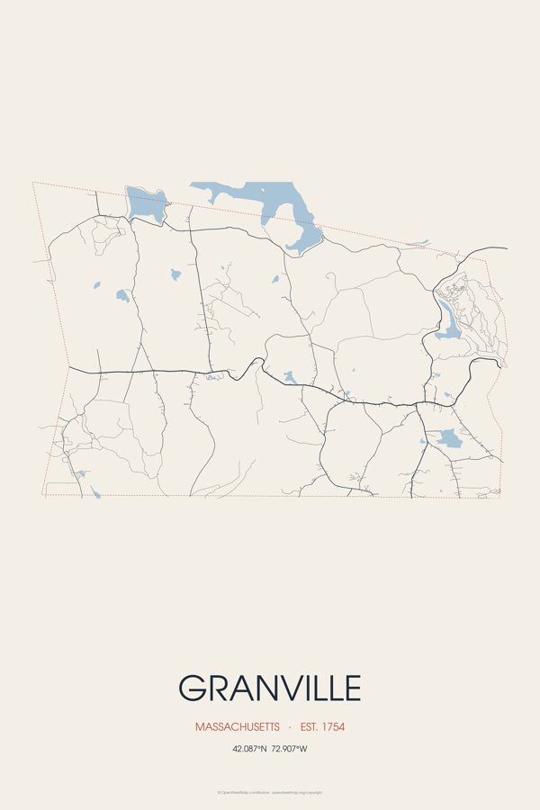 Granville Street Map Poster · Linen artwork detail