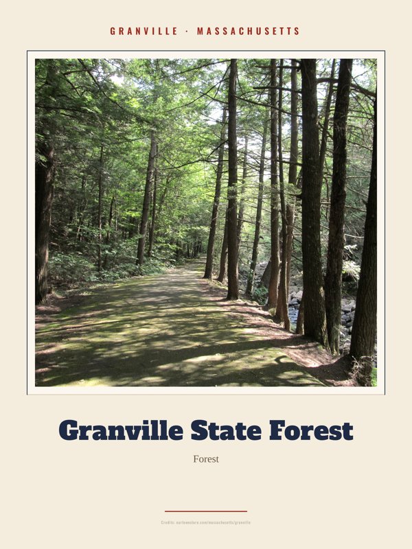 Granville Granville State Forest Landmark Print artwork detail