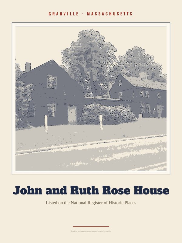 Granville John and Ruth Rose House Landmark Print artwork detail