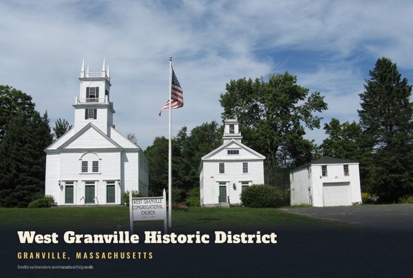 Granville West Granville Historic District Postcard artwork detail