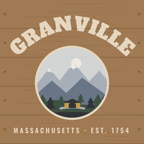 Granville Hometown Wood Sign artwork detail