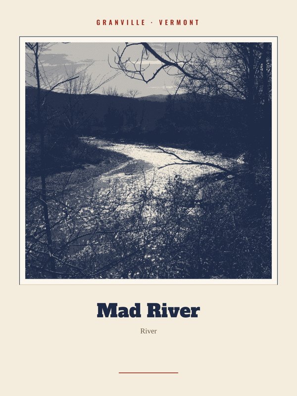 Granville Mad River Landmark Print artwork detail