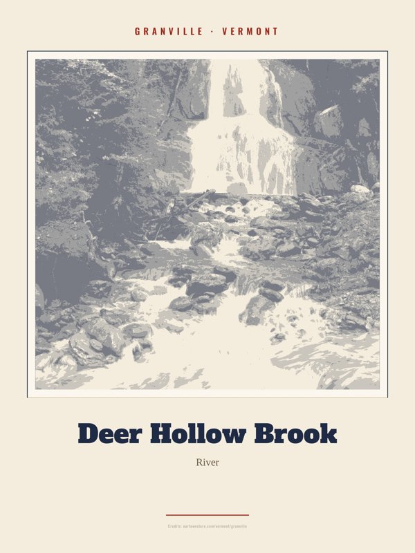Granville Deer Hollow Brook Landmark Print artwork detail