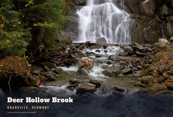 Granville Deer Hollow Brook Postcard artwork detail
