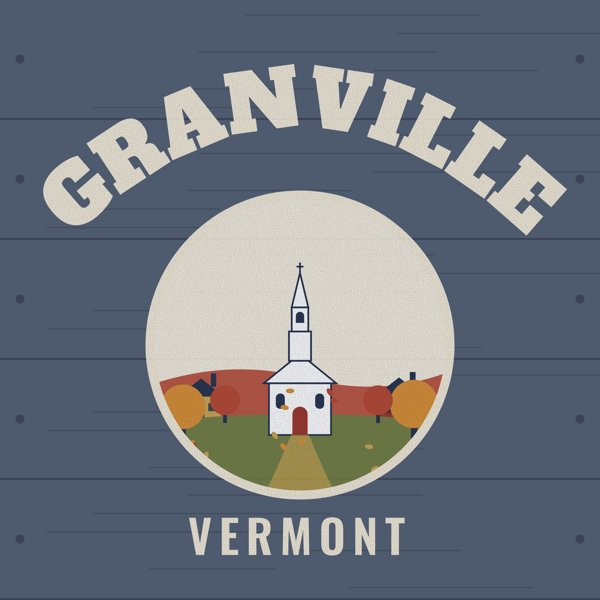 Granville Hometown Wood Sign artwork detail