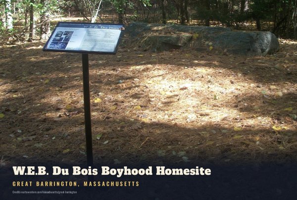 Great Barrington W.E.B. Du Bois Boyhood Homesite Postcard artwork detail