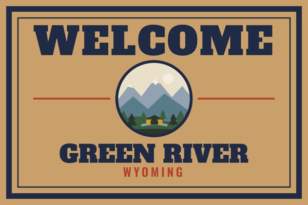 Green River Welcome Doormat artwork detail