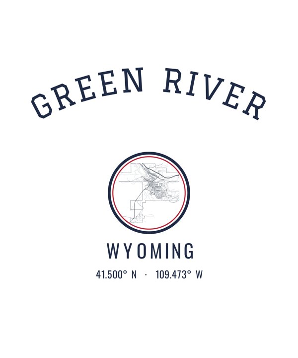 Green River Hometown Ornament artwork detail