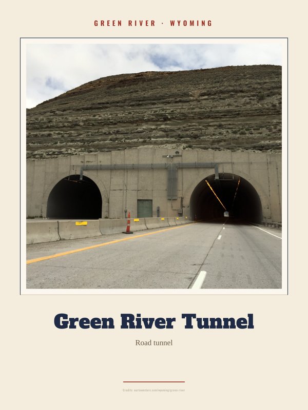 Green River Green River Tunnel Landmark Print artwork detail