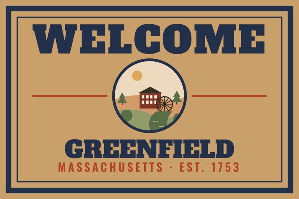 Greenfield Welcome Doormat artwork detail