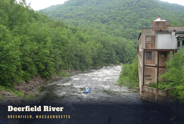 Greenfield Deerfield River Postcard artwork detail