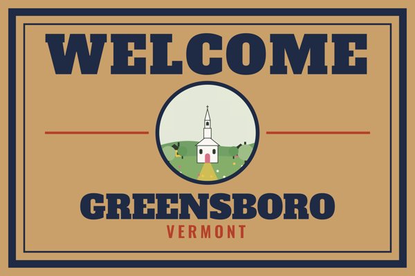 Greensboro Welcome Doormat artwork detail