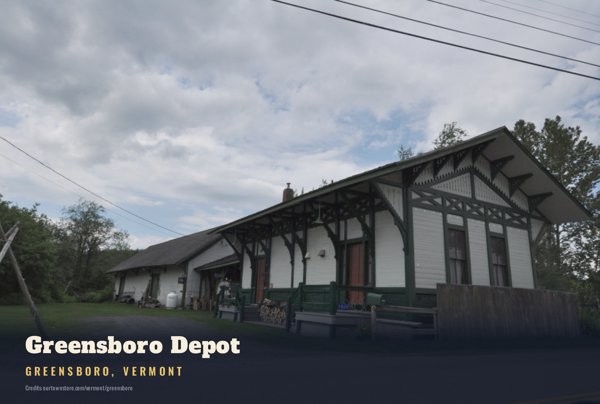 Greensboro Greensboro Depot Postcard artwork detail