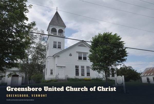Greensboro Greensboro United Church of Christ Postcard artwork detail